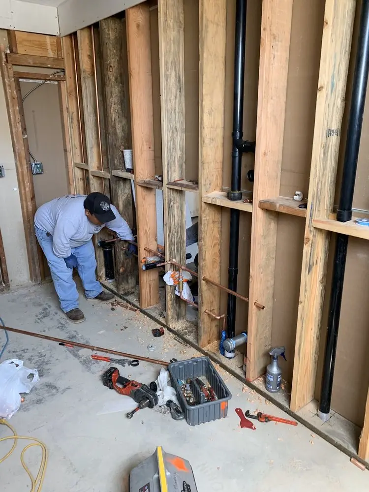 Commercial rough-in plumbing for Water Heater Replacement in Selma